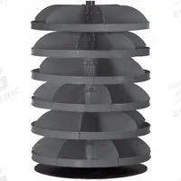 DURHAM MFG Revolving Storage Bin: 40 3/8 in x 28 in, 6 Levels, Flat Bottom, 6 Bins per Level (MPN 1206-95). Key specifications — attr37708: Hardware; attr37693: DURHAM MFG.