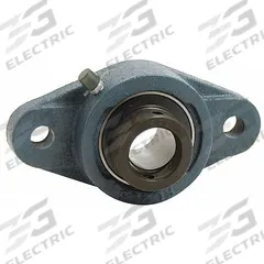 TRITAN 2 Bolt Flange Bearing: Radial Ball, 1 3/16 in Bore, Cast Iron, Eccentric Collar, 5 9/32 in Lg (MPN HCFLU206-19). Key specifications — Bore Type: Cylindrical; Brand: TRITAN; Lubricant Material: NLGI #2 Equivalent; Mounting Bolt Size: 3/8 in; System of Measurement: Inch.