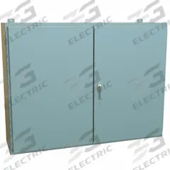 HAMMOND Electrical Enclosure: Steel, 36 in x 48 in x 12 in, NEMA 12, w/Panel, Solid Cover, Hinged (MPN 1422UW12). Key specifications — Brand: HAMMOND; Closure Method: Handle; Knockouts: Not Included.