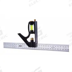 INSIZE Combination Square: Inch/Metric, Std, Square, Std Stainless Steel, 4 in x 4 in, Brushed, Zinc (MPN 2276-300). Key specifications — attr936159: 1/32 in; attr936166: Zinc; attr936169: Blade; attr934771: INSIZE; attr936157: Etched; attr969017: Square.