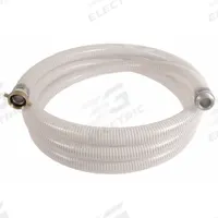 Suction and Discharge Hose: 3 in Hose Inside Dia., 55 psi, Clear/White, 3 in x 3 in Fitting Size (MPN SPT300-10MF). Key specifications — Temp. Range: -10° to 130°F; Hose Color: Clear; Brand: APPROVED VENDOR.
