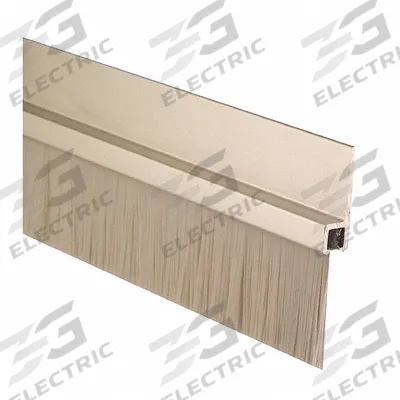 PEMKO Door Sweep: Brush Insert, Aluminum, 48 in Lg, 1/4 in Wd - Door Sweeps