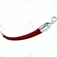 VISIONTRON Barrier Rope: Red, 6 ft Overall Lg, Velvet, Snap End (MPN 847RD72SEHD-PC). Key specifications — Brand: VISIONTRON; Rope Material: Velvet; End Cap Material: Metal.