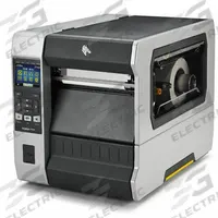 ZEBRA Desktop Printer: Direct Thermal/Thermal Transfer, ZT600, 6.6 in Max. Print Wd, 12 in/sec (MPN ZT62063-T110100Z). Key specifications — Brand: ZEBRA; Printer Connectivity: Ethernet; Print Speed: 12 in/sec; Dispensing Style: Cutter; Wire Communication: Bluetooth; Printer Series: ZT600; Screen Type: Color Touch Screen.