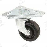 APPROVED VENDOR Plate Caster: Swivel, Phenolic, 3 in Wheel Dia, 1 1/2 in Wheel Wd, Triangle, Roller (MPN TS4 075 RP14 T19). Key specifications — Wheel/Tread Color: Black; Brand: APPROVED VENDOR; Roll Up: Swivel.