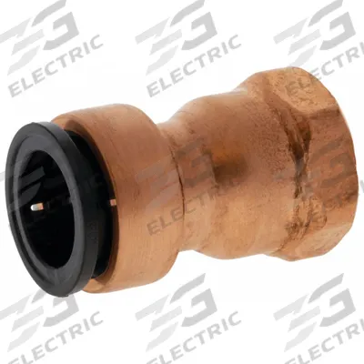NIBCO Push-Fit Adapter Fitting: 1/2 in OD x 1/2 in Pipe Size, Push-to-Connect x FNPT - Copper Push-to-Connect Tube Fittings