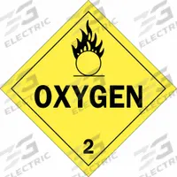 BRADY DOT Container Placard: Oxygen 2, 10 3/4 in x 10 3/4 in, 10 3/4 in Label Ht, 10 3/4 in Label Wd (MPN 63406). Key specifications — Brand: BRADY; Message: Oxygen 2.