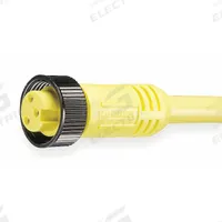 Cordset: 7/8"-16 Female Straight x Bare Wire, 3 Pins, Yellow, PVC, 20 ft Cable Lg, 16 AWG Wire Size (MPN 103000A01F200). Key specifications — Cable Jacket Color: Yellow; NEMA Rating: 6P; Cable Jacket Material: PVC; IP Rating: IP68; Wire Size: 16 AWG; Brand: BRAD HARRISON.
