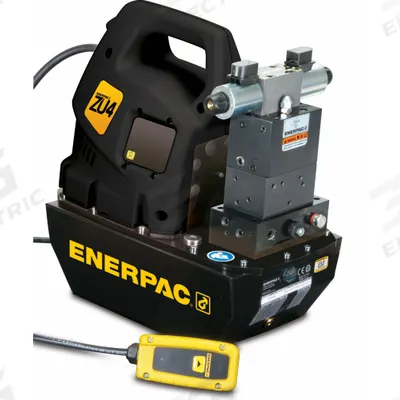 ENERPAC Hydraulic Pump: 10,000 psi Max. Op Pressure, 60 cu in/min Max. Flow Rate - Corded High-Power Portable Electric Hydraulic Pump Units
