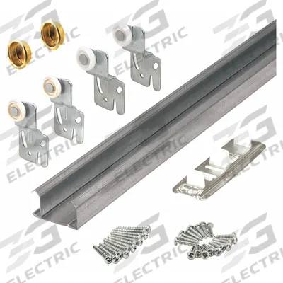PRIME-LINE Track Kit: 59 in Lg, 59 in Wd, 1 1/16 in Ht, 60 lb Max Wt - Hanging Door Track Kits