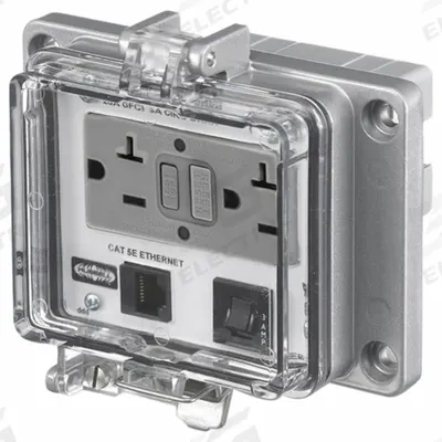 HUBBELL WIRING DEVICE-KELLEMS Access Port: 12/4, 4 1/8 in (W) x 5 1/8 in (H), Plastic Cover - Hubbell Access Ports