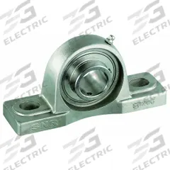 NTN Pillow Block Bearing: 1 3/8 in Bore, SS, Set Screws, 1 55/64 in Shaft Ht, M14 Mounting Bolt Size (MPN SUCP207-22). Key specifications — Brand: NTN; Maximum Speed: 3,700 RPM; Mounting Bolt Size: M14; Standards: FDA; System of Measurement: Inch.