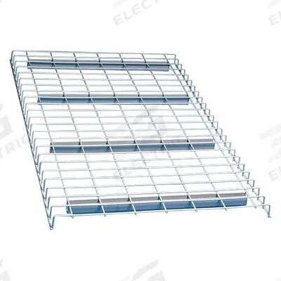 LYON Pallet Rack Decking: 46 in x 48 in, Waterfall, Std Wire Decking, 14 ga Decking - Standard-Channel Waterfall Wire Pallet Rack Decking