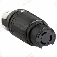 BRYANT Locking Connector: Non-NEMA, Black/White, 250V DC/600V AC, 50 A Current Rating, 2 Poles (MPN 3762). Key specifications — Brand: BRYANT.