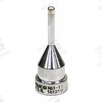 HAKKO Nozzle: Extra Long Round, 2.1 mm W, For Use With FR-301/4101/4102/4103/4104 (MPN N61-11). Key specifications — Brand: HAKKO; Manufacturer Part Number: N61-11.
