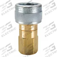 PARKER Quick Connect Hose Coupling: 1/4 in Body Size, Socket, Push-to-Connect, Brass/Steel, FNPT (MPN TL-251-4FP). Key specifications — attr303824: PARKER; attr297399: Brass; attr297398: Push-to-Connect.