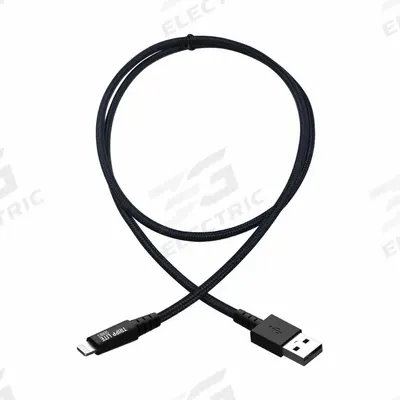 EATON TRIPP LITE Usb Cable: Type A End 1, Lightning End 2, Black/Gray, 1 ft Lg - Reinforced USB & Lightning Cables