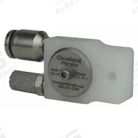 CLEVELAND VIBRATOR CO. Pneumatic Vibrator: 11.4 lbf, 19,250 vpm, #10-32 UNF, CVT-P, 78 dBA (MPN CVT-P-1). Key specifications — attr671163: 78 dBA; attr671170: 10.5 lbf @ 60 psi; attr671165: 19,250 vpm @ 60 psi; attr671184: #10-32 UNF; attr671193: #10-32 UNF; attr671179: Acetal Plastic; attr671175: CLEVELAND VIBRATOR CO..