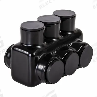 POLARIS Multitap Connector: 3 Port, Double-Sided Entry, 6 AWG – 250 kcmil Wire Size - Dry-Location Double-Sided Entry Multitap Connectors