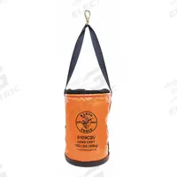 KLEIN TOOLS Bucket Bag: 17 in H, Orange, Canvas, 0 Pockets, Open Top, Single Handle With Snap Hook (MPN 5109CSV). Key specifications — attr1118525: KLEIN TOOLS; attr1125037: Orange; attr1118507: Single Handle With Snap Hook; attr1125041: Canvas; attr1203718: Yes.