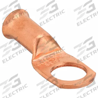 WESTWARD Lug: Crimpable Side Terminal, Crimp/Solder, Copper, 6 ga, 3/8 in Stud Size - Crimpable Side Terminal Lugs