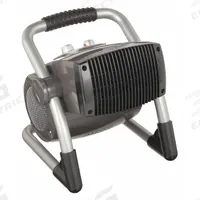 AIR KING Portable Electric Jobsite & Garage Heater: 0.9kW/1.5kW Watt Output, 5-15P, 120V AC, 1 Phase (MPN 8900). Key specifications — NEMA Plug Configuration: 5-15P; Includes: Tubular Steel Base; Phase: 1; Wattage Output: 0.9kW/1.5kW; Voltage: 120V AC; Thermal Overheat Protection: Automatic Reset; Brand: AIR KING; Overall Dimensions - H x W x D: 11-3/8 in x 11-3/4 in x 11-9/16 in.