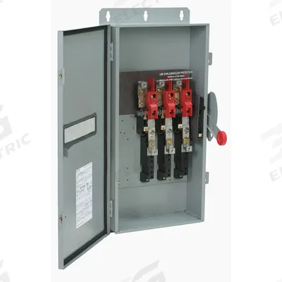 EATON Safety Switch: Non-Fusible, 200 A, Three Phase, 600V AC, Galvanized Steel - Non-Fusible Safety Switches