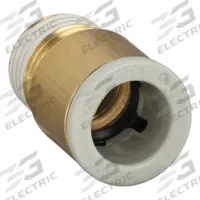 SMC Push-Fit Adapter Fitting: 10 mm OD x 1/4 in Pipe Size, Push-to-Connect x BSPT, Brass, White (MPN KQ2S10-02AS). Key specifications — Brand: SMC; Thread Size A: 1/4".