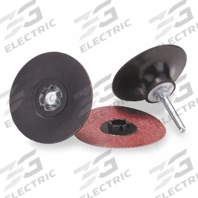 MERIT Quick Change Disc Backup Pad: TP, 3 in Dia, 1/4 in Straight-Shank - Straight-Shank Backing Pads for TP Quick-Change Discs