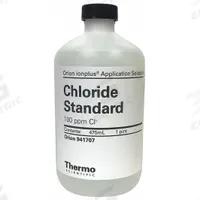 THERMO SCIENTIFIC ORION Chloride Standard: Lab, 475 mL Volume, 100 ppm, 941707, 1. Key specifications — Brand: THERMO SCIENTIFIC ORION; Chemical Grade: Lab; Concentration: 100 ppm; Manufacturer Part Number: 941707; Product Type: Chloride Standard.