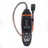 KLEIN TOOLS Combustible Gas Detector: Up to 10,000 ppm/Up to 1,000 ppm, Combustible Gas Detectors (MPN ET120). Key specifications — Includes: Gas Leak Detector; Alert Type: Light; Manufacturer Part Number: ET120; Brand: KLEIN TOOLS; PPM Detection Range: 1,000 to 10,000 ppm.