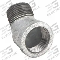 APPROVED VENDOR Metal Pipe Elbow: 45° Elbow, 3 in x 3 in, Female NPT Threaded x Male NPT Threaded (MPN 2WJ18)