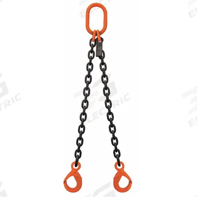STREN-FLEX Chain Sling: 3/8 in Chain Trade Size, 100 Chain Grade, Latching Hook, Alloy Steel - Grade-100 Double-Leg Chain Slings