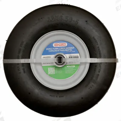 HI-RUN Tires and Wheels: 13X6.50-6 Tire Size, Lawn Mower Tire, Smooth - Lawn Mower Tires