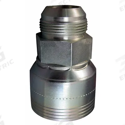 AEROQUIP Hydraulic Crimp Fitting: Steel x Steel, Straight, -24 For Hose Dash Size - Aeroquip Crimp Hydraulic Hose Fittings with JIC Connection