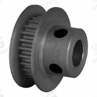 DAYTON Timing Pulley: Modified Curvilinear, Fixed, For GT Timing Belt Section, For 3 mm Belt Wd (MPN 26-2P03-6FA3). Key specifications — Brand: DAYTON; Finish: Clear Anodized; For Belt Series: Powerhouse®.