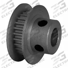 DAYTON Timing Pulley: Modified Curvilinear, Fixed, For GT Timing Belt Section, For 3 mm Belt Wd (MPN 26-2P03-6FA3). Key specifications — Brand: DAYTON; Finish: Clear Anodized; For Belt Series: Powerhouse®.