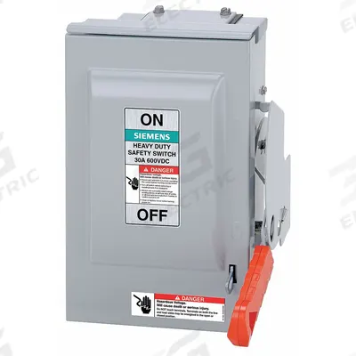 Siemens Solar Safety Disconnect Switch: Non-Fusible, 100 A, 600V AC - Non-Fusible Disconnect Switches