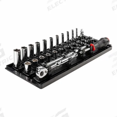 TEKTON Socket and Ratchet Set: 1/4 in Drive, 29 Piece, 6-Point, SAE - SAE Socket Sets with Drive Tools