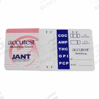 ACCUTEST Urine Drug Test Kit: 25 Tests, AMP/COC/OPI 2000/PCP/THC, No Reagants Required, No Cup (MPN DS61AC425). Key specifications — Adulterations Detected: No; Brand: ACCUTEST; Reagents Required: No Reagants Required; Product Type: Urine Drug Test Kit; Cup Included: No Cup; Drugs Detected: OPI 2000; Standards: FDA Cleared.