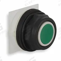 SCHNEIDER Flush Push Button: Green, 30 mm Mounting Size, Non-Metallic, Momentary (MPN 9001SKR1G). Key specifications — Brand: SCHNEIDER; Action: Momentary; Series: 9001SK; Push Button Material Type: Non-Metallic.