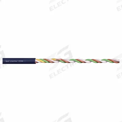 CHAINFLEX Data Cable: 22 AWG, 4 Conductors, Order by the Foot, TPR Jacket - Continuous Flexing Data Cables