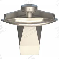 BRADLEY Wash Fountain: Silver, Stainless Steel, Semi-Circular, 54 in Overall Wd, 3 Stations, Sentry (MPN S93-651). Key specifications — Bowl Shape: Semi-Circular; Drain Type: Off-Line Vent, Supplied from Above; Color: Silver; Brand: BRADLEY; Series: Sentry; Sink Material: Stainless Steel; ADA Compliant: ADA Compliant.