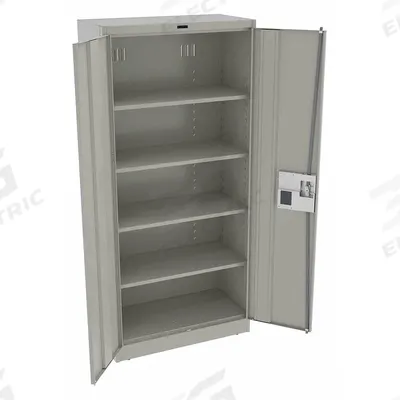 TENNSCO Storage Cabinet: 36 in x 18 in x 78 in, Recessed Pull Handle & Electronic Keypad - Commercial Shelf Cabinets
