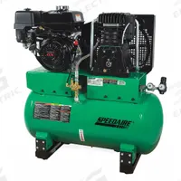 SPEEDAIRE Stationary Air Compressor: 2 Stage, 9 hp Engine, Honda, 18.3 cfm, 30 gal Air Tank (MPN AS2-SH08-30G). Key specifications — attr50933: Honda; attr86530: Recoil; attr50934: SPEEDAIRE.