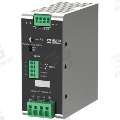 MURRELEKTRONIK DC Power Supply: DIN Rail, 240 W Output Power - Rated - DIN Rail Mount DC Power Supplies