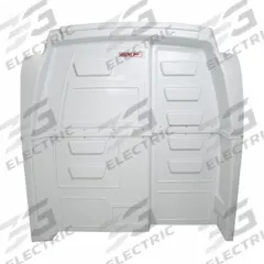 WEATHER GUARD Van Partition: Solid Panel, White, Composite Plastic, 69 5/32 in Overall Ht (MPN 96310-3-01). Key specifications — Color: White; Compatible Roof Type: High Roof; Brand: WEATHER GUARD; Compatible Make/Model: Ford Transit; Compatible Vehicle Type: Full-Size Vans.