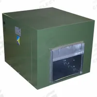In-Line Duct Blower: 10 3/4 in Wheel, Direct Drive, Includes Drive Pack, 2,650 cfm @ 0.250 in SP (MPN 210DD100EC). Key specifications — Brand: CANARM; Assembly: Assembled; Nameplate Voltage: 115/208-230V; Motor Enclosure: Open Dripproof.