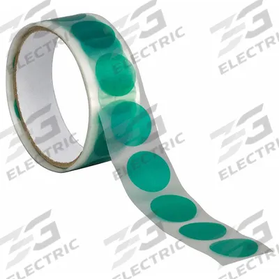 TAPECASE Film Tape: Disc, 2 in Dia, 3.3 mil Thick, Polyethylene Film, Silicone, Green - High-Temperature Film Masking Tape Discs