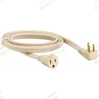 APPROVED VENDOR Extension Cord: Indoor Use, 6 ft Lg, Outlet, 5-15P, 14/3, SPT-3, Beige, 15 A Current (MPN 3AY45). Key specifications — Brand: APPROVED VENDOR; Temperature Rating: 0° to 140°F; NEMA Plug Configuration: 5-15P.